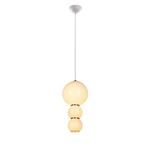 Светильник подвесной LED Pearls 5045-C LOFT IT белый на 1 лампу, основание золотое в стиле арт-деко шар