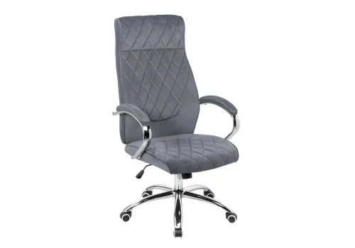 Компьютерное кресло Monte dark grey 11905 Woodville, серый/велюр, ножки/металл/хром, размеры - *1250***650*720