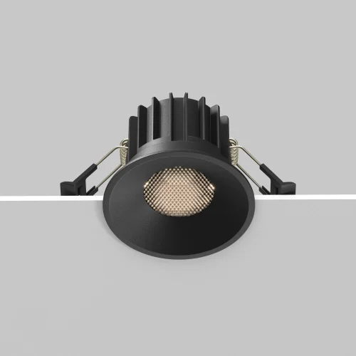 Светильник точечный LED Round DL058-12W-DTW-B Maytoni чёрный 1 лампа, основание чёрное в стиле современный хай-тек круглый фото 7