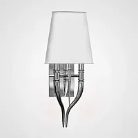 Настенный светильник Crystal Light Brunilde Ipe Cavalli H52 Silver/White 189461-22 ImperiumLoft белый на 2 лампы, основание серебряное в стиле современный 