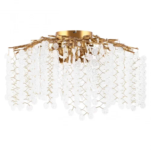 Люстра потолочная Милано-3 23312.700.6.G9.C IB Артемилано прозрачная на 6 ламп, основание бронзовое в стиле флористика современный ветви