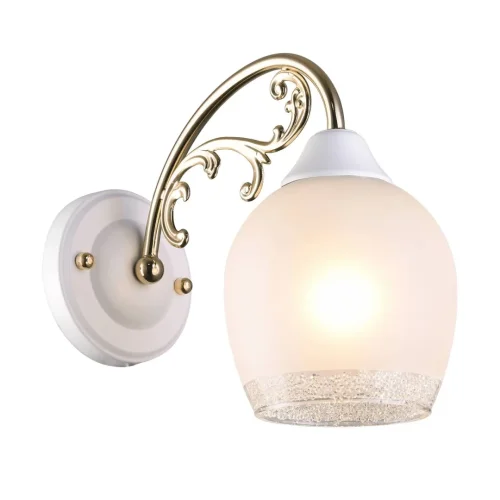 Бра Stornara OML-55601-01 Omnilux белый на 1 лампа, основание золотое белое в стиле современный 