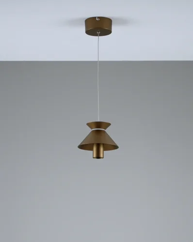 Светильник подвесной LED Ori V10887-PL Moderli золотой 1 лампа, основание золотое в стиле лофт современный  фото 2