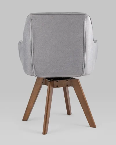 Стул обеденный вращающийся MANS NEW, серый УТ000038288 Stool Group, серый/текстиль, ножки/массив гевеи/, размеры - ***** фото 4