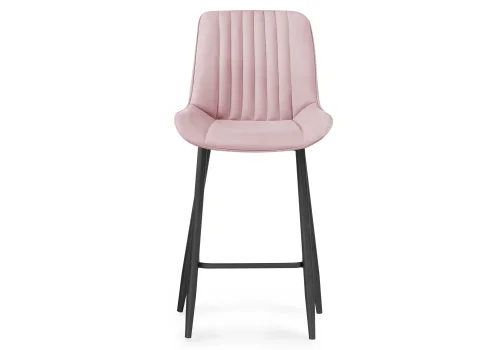 Полубарный стул Седа К розовый / черный 511173 Woodville, розовый/велюр, ножки/металл/чёрный, размеры - ****490*570 фото 2
