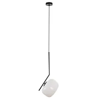 Светильник подвесной Single MR1720-1P MyFar белый 1 лампа, основание чёрное в стиле современный 