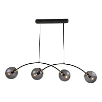 Светильник подвесной LSP-8891 Lussole чёрный 4 лампы, основание чёрное в стиле современный шар
