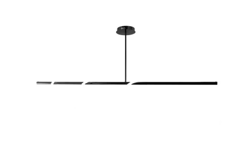 Люстра на штанге LED Thomas MR2383-1CL MyFar белая на 1 лампу, основание чёрное в стиле хай-тек современный 