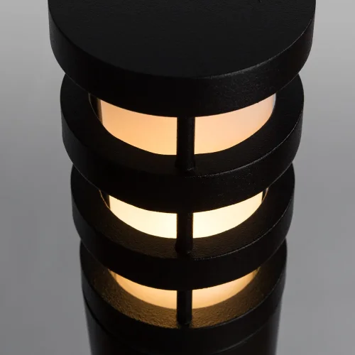 Парковый светильник PORTICO A8371PA-1BK Arte Lamp уличный IP44 чёрный 1 лампа, плафон белый в стиле современный E27 фото 3