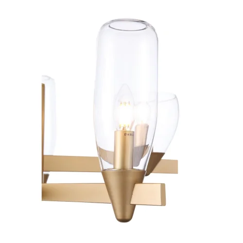 Светильник подвесной Teneresa SL1119.203.05 ST-Luce прозрачный 5 ламп, основание золотое в стиле современный  фото 4