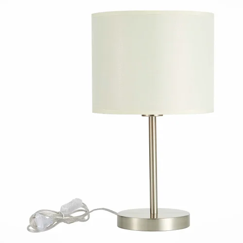 Настольная лампа Brescia SLE300554-01 Evoluce белая 1 лампа, основание никель металл в стиле современный  фото 2