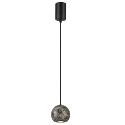 Светильник подвесной LED Dex 7068/5L Odeon Light чёрный на 1 лампу, основание чёрное в стиле хай-тек фото 2