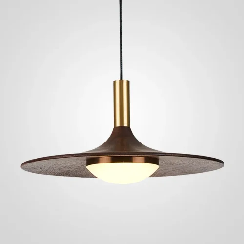 Светильник подвесной THEA D28 189876-23 ImperiumLoft коричневый 1 лампа, основание золотое в стиле современный 