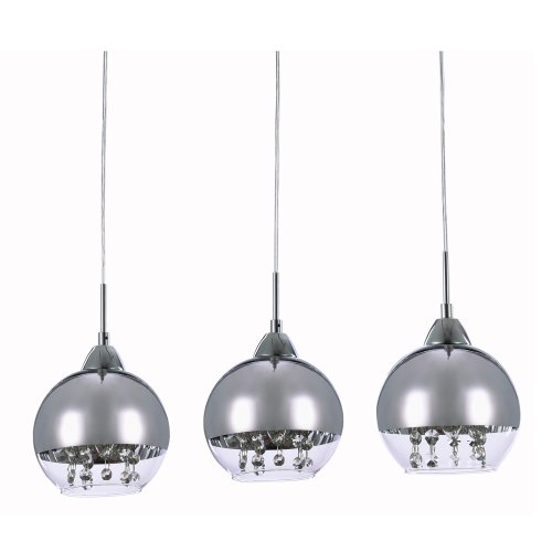 Светильник подвесной Iceberg P012-PL-03-N Maytoni прозрачный хром на 3 лампы, основание никель в стиле современный фото 5