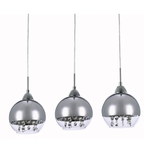 Светильник подвесной Iceberg P012-PL-03-N Maytoni прозрачный хром на 3 лампы, основание никель в стиле современный фото 5