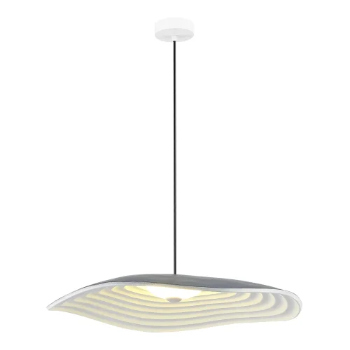 Светильник подвесной LED Oasis SL6208.711.12 ST-Luce серый на 1 лампу, основание белое в стиле минимализм 