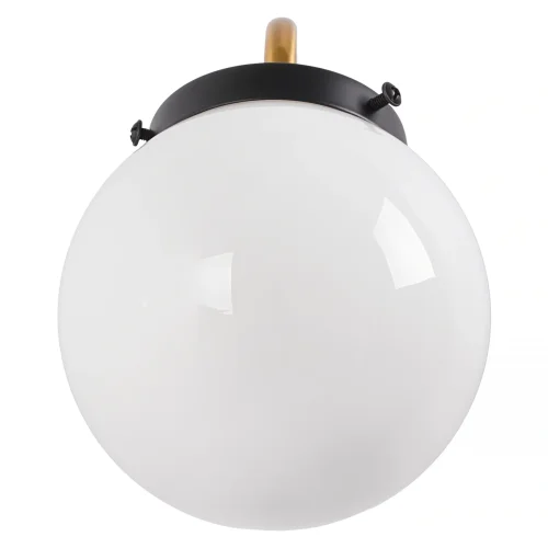 Бра Easy MR1760-1W MyFar белый на 1 лампа, основание чёрное в стиле современный шар фото 3