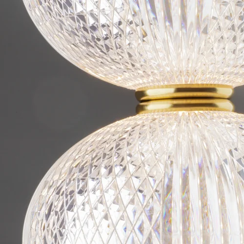 Светильник подвесной LED Awella FR6135PL-L13BT Freya прозрачный на 1 лампу, основание латунь в стиле современный арт-деко фото 7