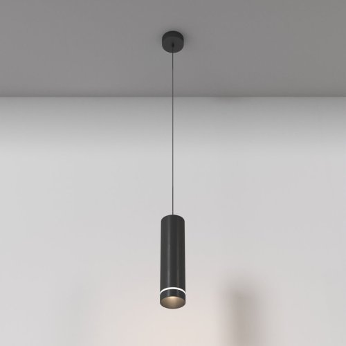 Светильник подвесной LED Orlo P085PL-12W4K-B Maytoni чёрный 1 лампа, основание чёрное в стиле современный хай-тек трубочки фото 3