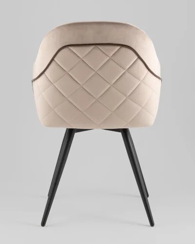 Стул вращающийся Новел New велюр серо-коричневый УТ000040035 Stool Group, коричневый бежевый/велюр, ножки/металл/чёрный, размеры - ***** фото 4