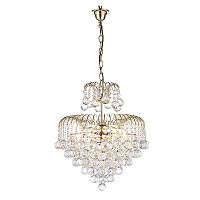 Люстра хрустальная подвесная Bellagio E 1.5.50.100 G Arti Lampadari прозрачная на 6 ламп, основание золотое в стиле классический Люстра хрустальная подвесная Bellagio E 1.5.50.100 G Arti Lampadari прозрачная на 6 ламп, основание золотое в стиле классический