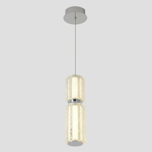 Светильник подвесной ЛЕД ANTIQUE SP23W LED CHROME Crystal Lux белый на 1 лампу, основание хром в стиле классический трубочки