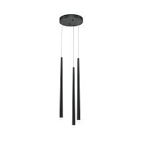 Светильник подвесной LED Cascade MOD132PL-L18BK Maytoni чёрный 1 лампа, основание чёрное в стиле современный минимализм трубочки каскад