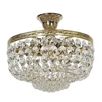 Люстра хрустальная потолочная Favola E 1.3.30.501 G Arti Lampadari без плафона прозрачная на 4 лампы, основание золотое в стиле классика 
