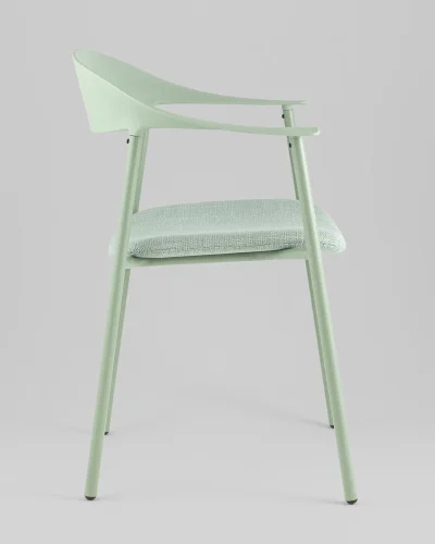 Стул Eila, с подушкой, пластик зеленый УТ000039778 Stool Group, зелёный/рогожка, ножки/пластик/зелёный, размеры - *775***502*591 фото 3