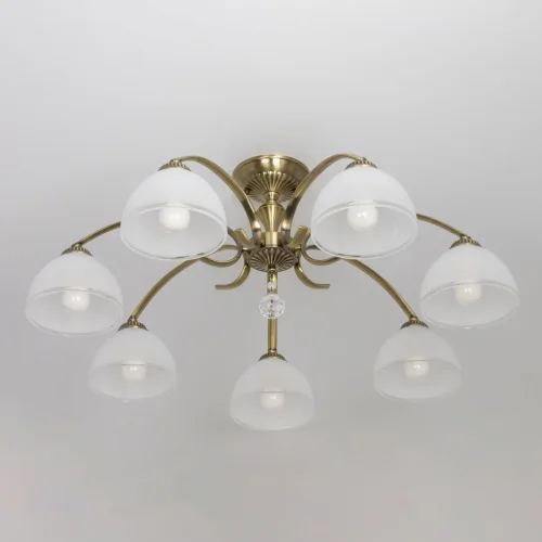 Люстра потолочная Франческа CL417173 Citilux белая на 75 ламп, основание бронзовое в стиле классический  фото 3