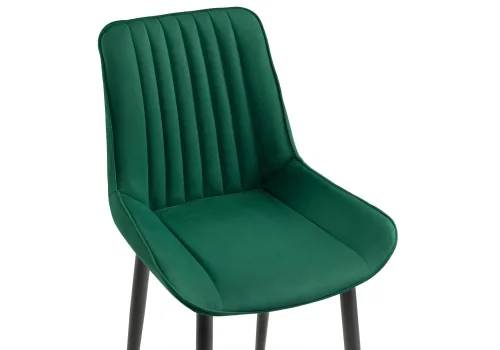 Стул на металлокаркасе Седа К зеленый / черный 502097 Woodville, зелёный/велюр, ножки/металл/чёрный, размеры - ****500*560 фото 5
