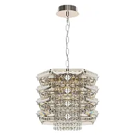 Светильник подвесной Strozzi SL6137.103.04 ST-Luce прозрачный на 4 лампы, основание никель в стиле современный 