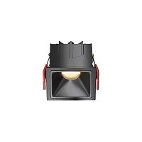 Светильник точечный LED Alfa LED DL043-01-10W3K-SQ-B-1 Maytoni чёрный на 1 лампу, основание чёрное в стиле современный хай-тек квадратный