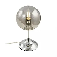 Настольная лампа Томми CL102810 Citilux серая 1 лампа, основание хром металл в стиле современный 