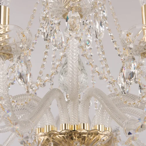 Люстра подвесная 107/12+6/360 G Bohemia Ivele Crystal без плафона на 18 ламп, основание золотое прозрачное в стиле классический sp фото 4