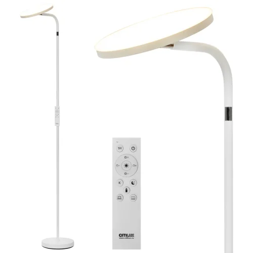 Торшер LED с пультом Solo CL804060 Citilux с пультом белый на 1 лампу, основание белое в стиле современный 
