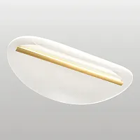 Светильник потолочный LED Lampasas LSP-7422 Lussole прозрачный на 1 , основание матовое золото в стиле хай-тек современный 