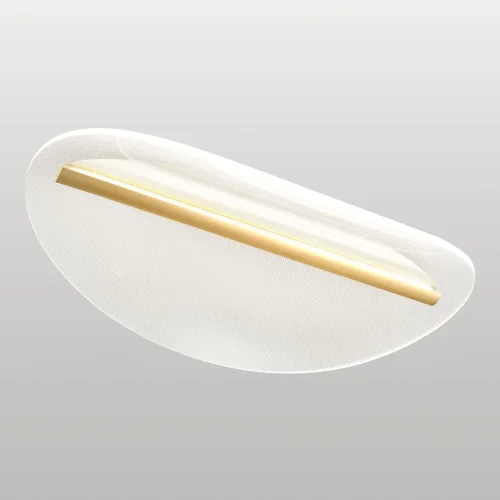 Светильник потолочный LED Lampasas LSP-7422 Lussole прозрачный на 1 , основание матовое золото в стиле современный хай-тек 