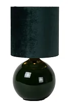 Настольная лампа Esterad 10519/81/33 Lucide зелёная 1 лампа, основание зелёное керамика в стиле классический 