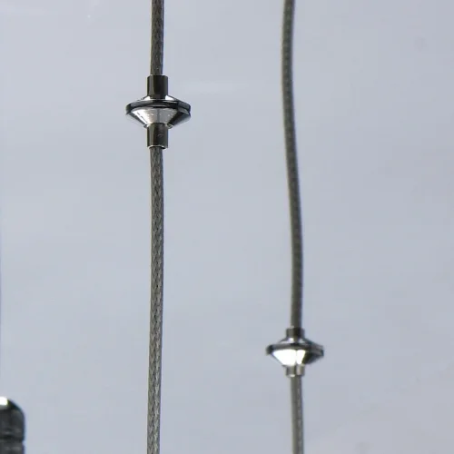 Люстра подвесная Бремен 606011812 DeMarkt янтарная бежевая на 12 ламп, основание хром в стиле модерн  фото 9