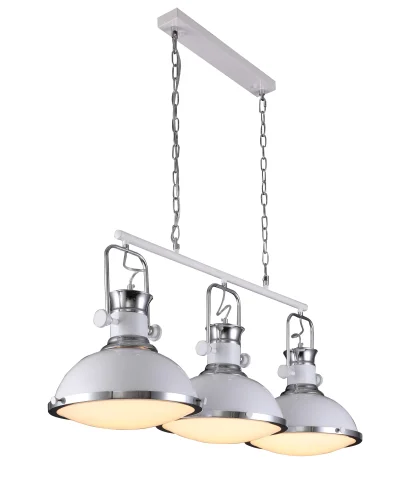 Светильник подвесной лофт Batore LDP 274-3 WT Lumina Deco белый на 3 лампы, основание белое в стиле лофт 