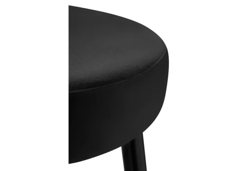 Барный стул Plato black 15061 Woodville, чёрный/велюр, ножки/металл/чёрный, размеры - ****430*430 фото 3