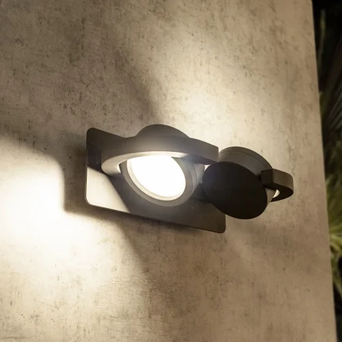 Настенный светильник Iguazu 6769 Mantra уличный IP54 серый 2 лампы, плафон серый в стиле хай-тек современный GX53 фото 4