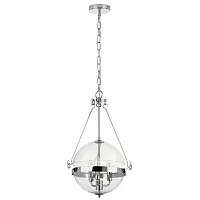 Светильник подвесной Modena 816034 Lightstar прозрачный 3 лампы, основание хром в стиле модерн арт-деко шар