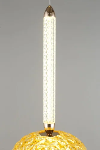 Светильник подвесной LED Dorote APL.036.26.11 Aployt жёлтый 1 лампа, основание золотое в стиле современный  фото 3
