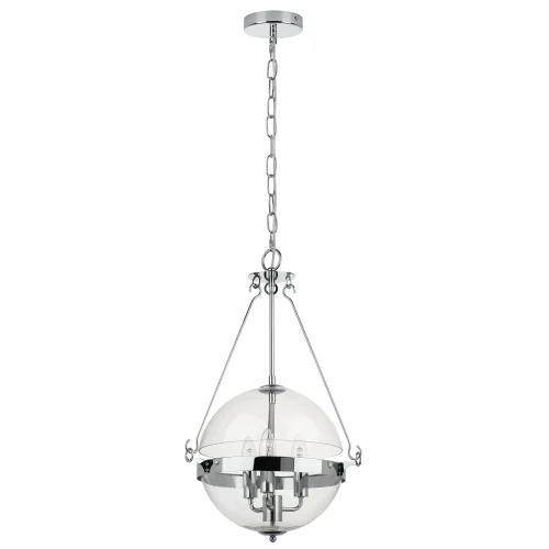 Светильник подвесной Modena 816034 Lightstar прозрачный 3 лампы, основание хром в стиле современный арт-деко шар