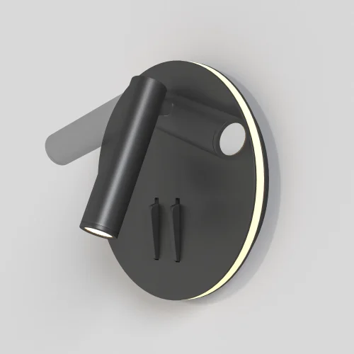 Бра с выключателем LED ios 176 C176-WL-01-6W-B Maytoni чёрный на 1 лампу, основание чёрное в стиле современный фото 12