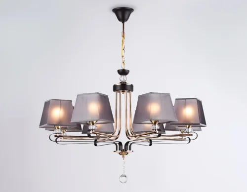 Люстра подвесная TR4618 Ambrella light коричневая на 5 ламп, основание коричневое в стиле современный  фото 3