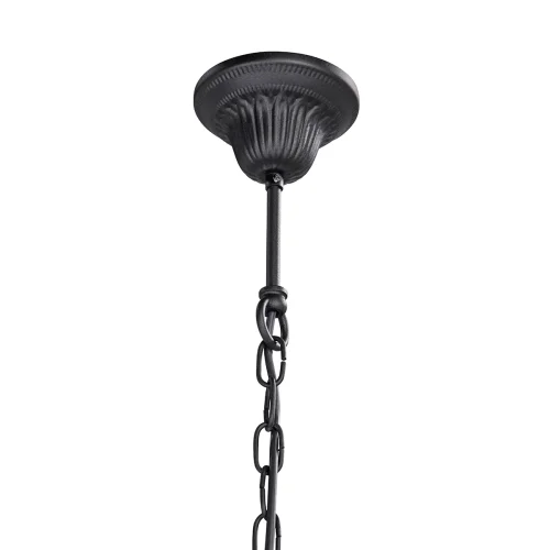 Люстра подвесная V5184-1/6 Vitaluce прозрачная на 6 ламп, основание чёрное в стиле классический современный фото 4