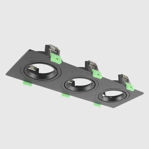 Светильник точечный CLT 002C3 BL V2 Crystal Lux чёрный на 3 лампы, основание чёрное в стиле современный прямоугольный фото 6